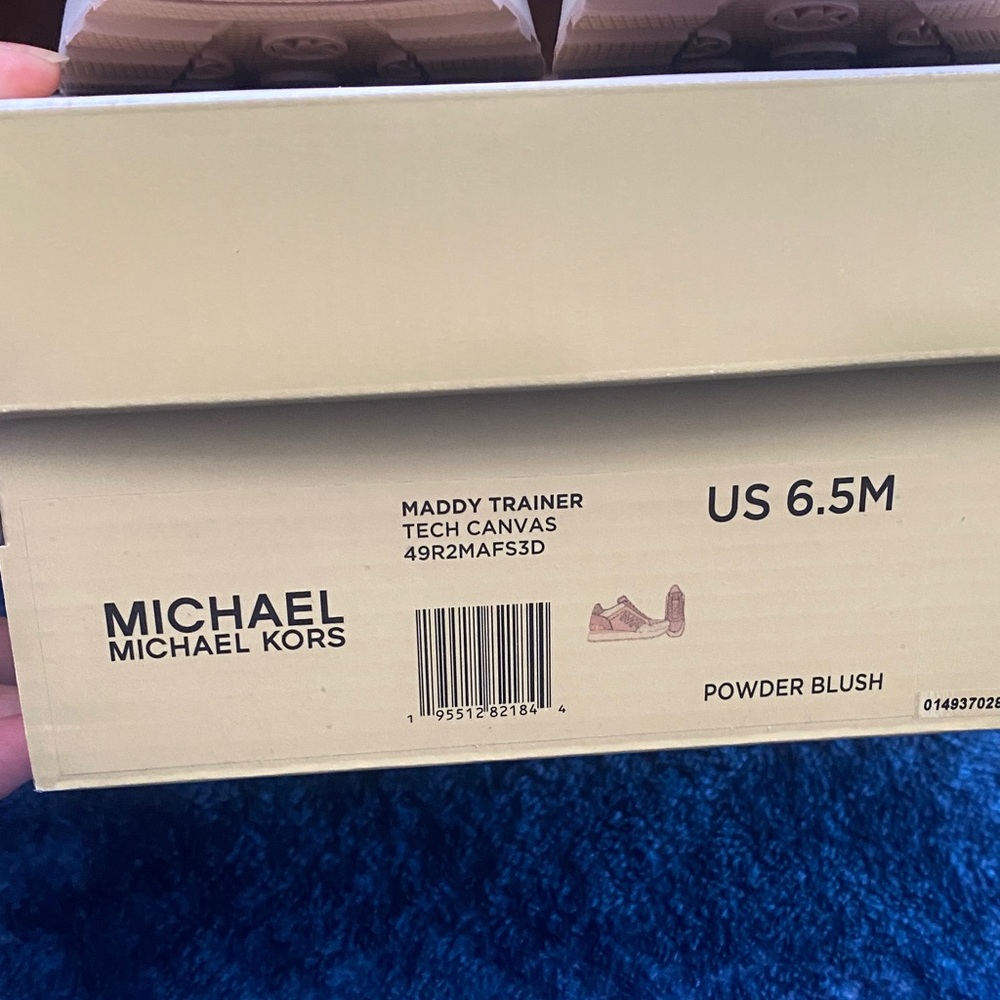Michael Kors Blush Pink and Rose Gold Lace-Up Sneakers - Picture 6 of 9
